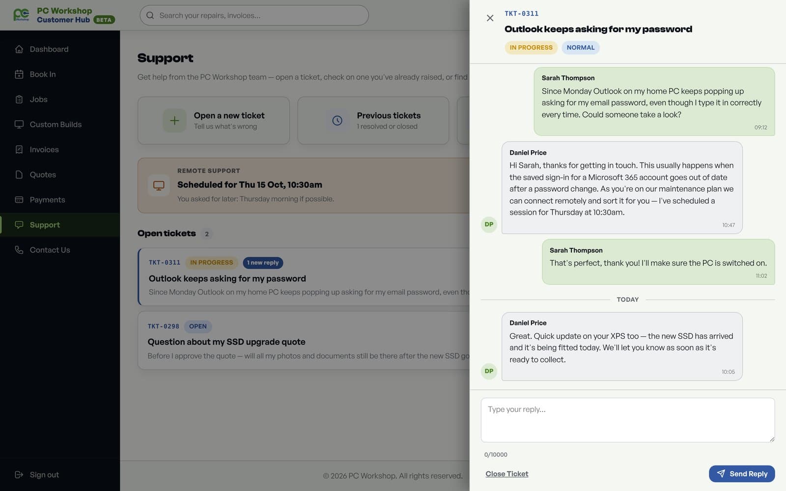 Talk to the team in one conversation